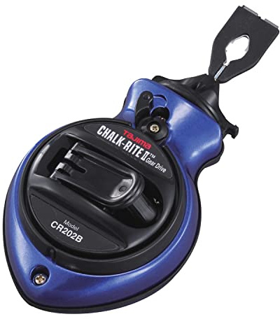 Tajima CR202B-P Chalk Rite II - Contractor Grade Ultra Thin Chalk Line,Blue
