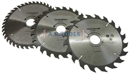 3pc 190mm TCT circular saw blades 20 / 24 and 40 teeth INC adapter rings TE522