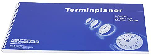 Terminplaner Organizer Terminbuch für Praxis & Therapie 6 Spalten 15 Min Mo.-Fr.