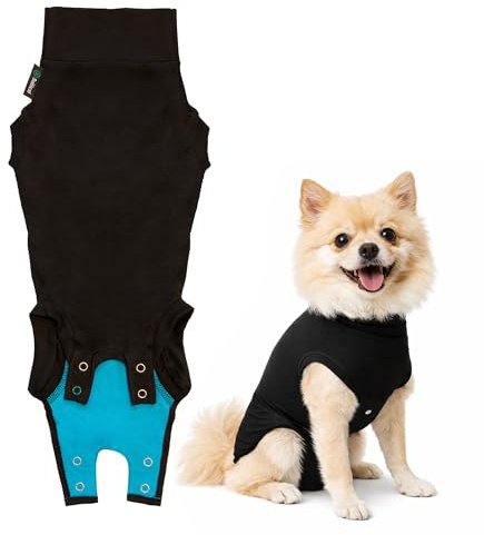 Suitical Recovery Suit Hund, XXXS, Schwarz