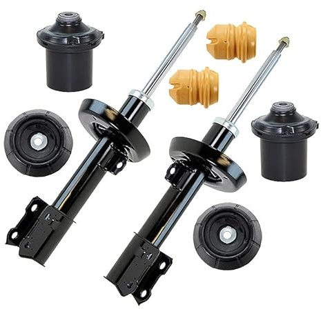 BESTPRICE ATP 2x Gasdruck Stoßdämpfer Vorne Federbein Zweirohr inkl. Domlager &
