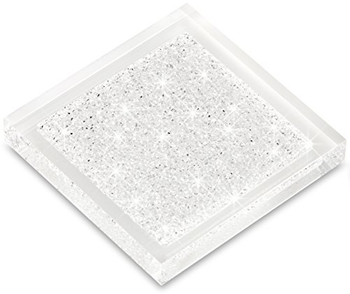 My IMPLEXIONS Luxuriöser Untersetzer veredelt mit Swarovski Kristallen/Elegante Tischdeko (1 Stück - transparent)