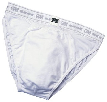 Gunn & Moore GM | Cricket | Briefs | Special Blend Stretch Cotton with Elastic Waist For Comfort Fit | Integral Pouch For Box Abdo Guard | White | Medium Adult For Waist 33-34