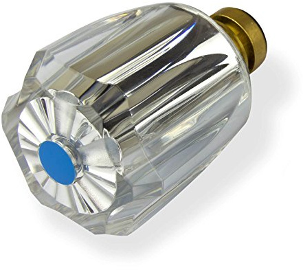 Stabilo-Sanitaer Hahnoberteil 1/2 Zoll blau Ventil Ventileinsatz Oberteil Messing Kaltwasser mit Acryl-Griff Ersatzteil Armatur Wasserhahn