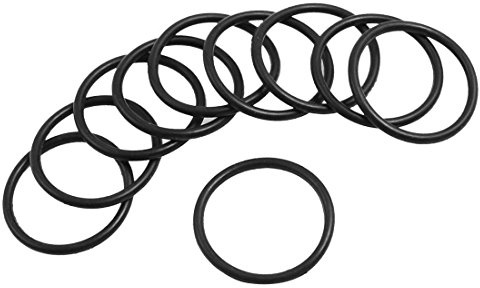 Flyshop Sourcingmap Gummidichtung, O-Ring, 4,3 cm Außendurchmesser, 3,6 cm Innendurchmesser, 0,4 cm Breite, Schwarz, 10 Stück