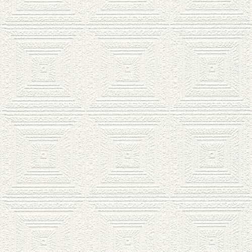 A.S. Création Strukturprofiltapete Mäander Strukturtapete 10 05 m x 0 53 m weiß 664013 6640-13 sample