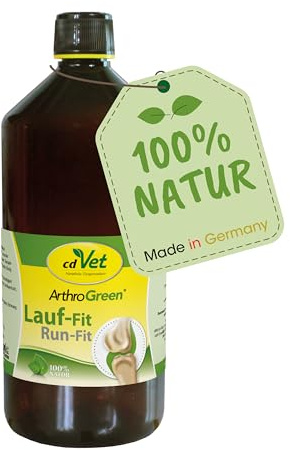 cdVet Naturprodukte ArthroGreen Lauf-Fit 1l - Nahrungsergänzung zur Unterstützung der Gelenke für Pferd, Hund und Katze mit Kräutern