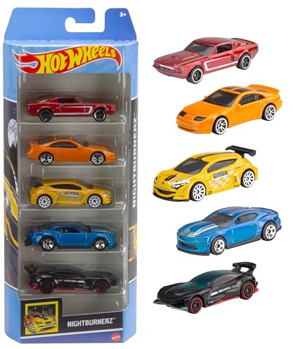 Hot Wheels 1806 - Geschenkset, je 5 Fahrzeuge, zufällige Autos/Fahrzeugmodelle, 5er Pack
