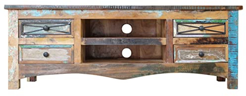 MASSIVMOEBEL24.DE | Nature of Spirit TV-Board 140x45x50 Indisches Altholz, Farbe:Mehrfarbig lackiert, Größe:140x45x50 cm (BxTxH)