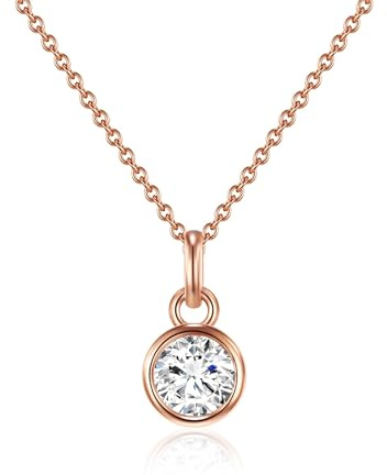 Rafaela Donata Damen-Kette Sterling Silber rosévergoldet Zirkonia weiß in verschiedenen Längen - Halskette Roségold Zirkonia Silberhalskette