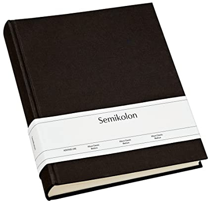 Semikolon 351008 Photo album Classic Medium - 21.6 x 25.5 cm - 80 pages cream-coloured, for 160 photos - black
