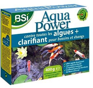 BSI - Aqua Power - Double Action - Anti-Algues - Clarifiant - Liquide - Pour Bassins Et Etangs - 400 g, 19.3 cm