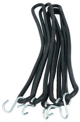 Carpoint | Befestigungs-Gummi für Anhängernetz | Set mit 5 Stück | 40 cm | Metallhaken | Strapazierfähig und zuverlässig für Gepäck und Lasten