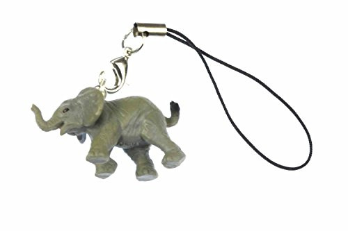Miniblings Elefant Handyanhänger Handyschmuck Elefanten grau Gummi 2cm | Kleiner Anhänger zum Kombinieren, aus Berlin, mit Mirco