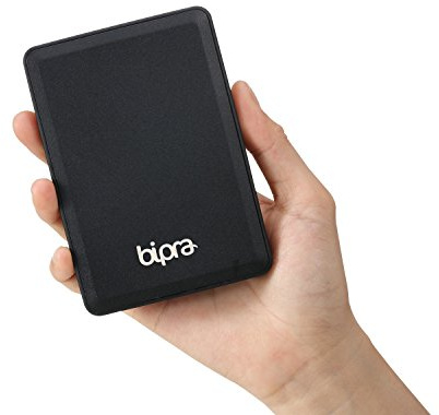 Ultradünne externe Festplatte mit USB 3.0, NTFS, Schwarz, von Bipra 500 GB