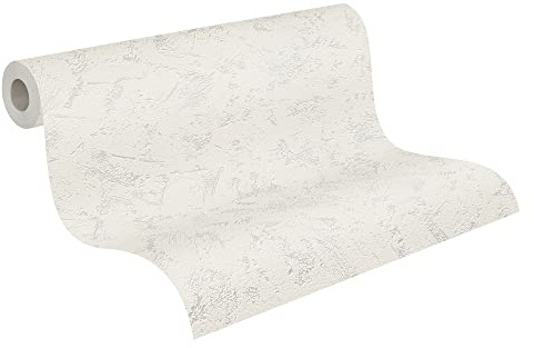 A.S. Création överdimensionerad fleecetapet Meisterfleece tapet 25,00 m x 1,06 m vit Made in Germany 520319 5203-19