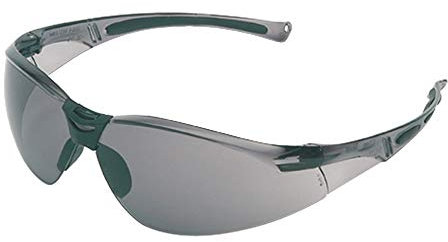 Honeywell 1015367 A800 Montura Deportiva para Gafas de Seguridad con Lente Gris TSR Niebla/Antiarañazos, Montura Gris, Punta Suave para un Ajuste Antideslizante
