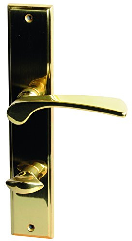 Alpertec Nelson - LS Messing poliert für Badtüren WC Drückergarnitur Türdrücker Türbeschläge, 32214413
