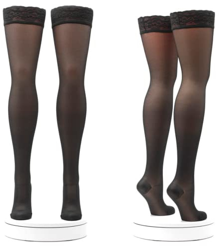 Activa - 2 Paia Calze Autoreggenti Compressione Graduata Donna 140 Denari mm/Hg 16/19, Calze Contenitive Donna per Circolazione Riposanti Curative 100% Made in Italy (Dune, XL)