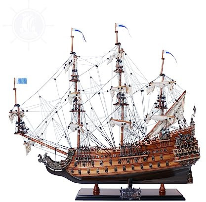 Old Modern Handicrafts Soleil Royal Modellschiff – Museumsqualität für Zuhause und Büro – komplett montiert – 28,0 L x 10,0 B x 27,0 H Zoll