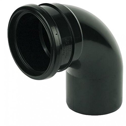 FloPlast SP161 Single Socket Bend 92.5o Black