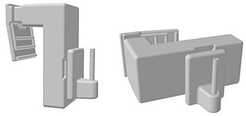 Easy-Shadow - 10 Stück Vario Klemmträger verstellbar für Vitragestangen Scheibengardinenstangen - für Fensterrahmenstärke 10 mm - 25 mm Montage ohne Bohren - weiß