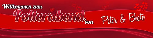 Banner PlanePolterabend Hochzeit Geschenk Feier Party mit Ösen 3000 x 750 mm