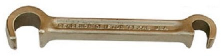Titan Bronze Valve Wheel Wrench, Double-ended, 8 Length, 1/2 & 21/32 Openings