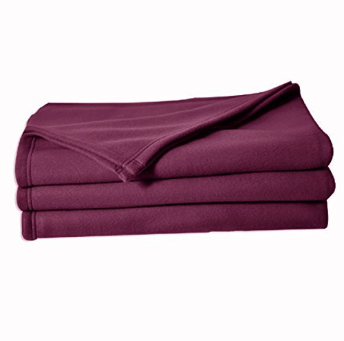 POYET MOTTE POLECO Couverture polaire Polyester Prune 240 x 260 cm