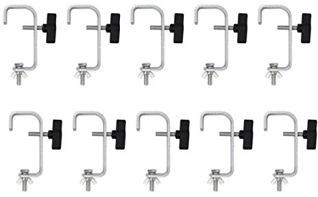 10 x Rhino 50mm Hook Clamp Strong Metal Lighting Bar G Clamp