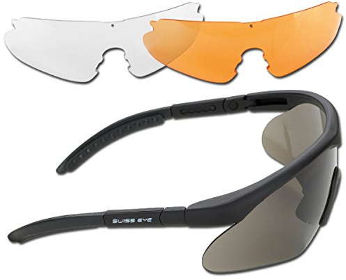 Swiss Eye Mil-tec, Occhiali Sportivi Unisex Adulto, Rubber Black, Taglia unica