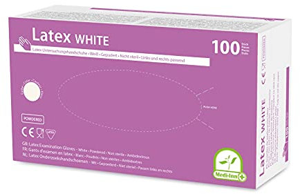 Medi-Inn Latex white Einmalhandschuhe gepudert weiß (XL, 1000 Stück)