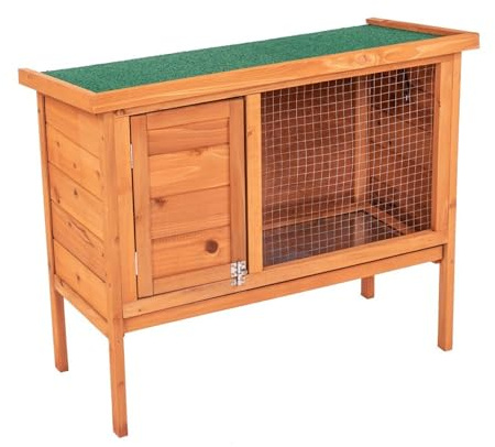 Oypla Single Rabbit Hutch 820x390x700mm