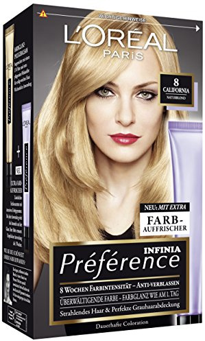 L'Oréal Paris Préférence Coloration naturblond 8, 3-pack (3 x 1 färgset)