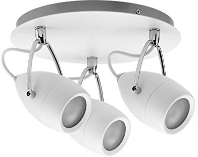 Paulmann 66716 Spotlight Drop IP44 Rondell max 3x10W GU10 Weiß/Chrom 230V Metall 667.16 Deckenleuchte Lampe LED Deckenlampe Deckenstrahler