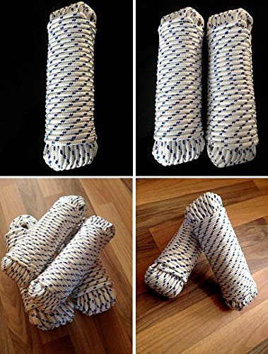Nr.47 Polypropylen Seil 16 mm x 30 m, Schnur, Reep Seil, Flechtschnur, Tauwerk, Leine, Reepseil, Bootsleine, Seil, Tau, Flechtleine