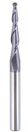 SpeTool Tapered Ball Nose End Mill 1.5 Radius 6mm Shank Engraving Tool Carving Bit TiAlN Coated Solid Carbide Milling Cutter 2.8Deg CNC Router Bit for 2D and 3D Engraving Carving Woodworking