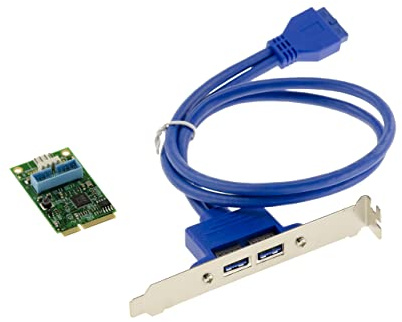 KALEA-INFORMATIQUE Carte Mini PCIe USB 3.0 2 Ports Via | Carte MiniPCIe 2 ports USB 3.0 5 Gbit/s avec chipset VIA