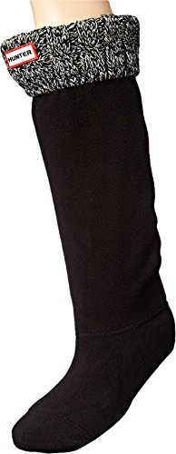 Hunter SOCKS CABLE 6 STITCH Calzini Uomo Nero Large