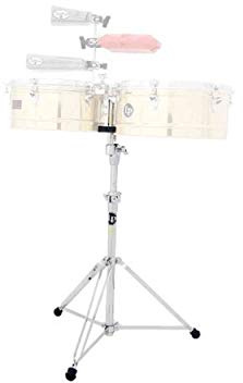 LP Latin Percussion Timbaleständer Prestige höhenverstellbar, verchromter Stahl, doppelstrebig, für LP Timbales, LP986