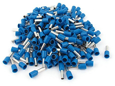 sourcingmap 200pcs 12AWG 4mm2 Embout de Câble Embout de Câblage Cosse à Sertir électrique Fil Sertissage Borne Connecteur Terminal Isolé Virole Bleu