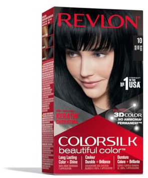 REVLON Colorsilk Beautiful Color, Coloración Capilar Permanente con Keratina y Aminoácidos, Color Intenso de Larga Duración, Sin Amoníaco, Resultado Natural, Tono 10 Negro