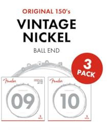Fender Original 150 String Set - 150L (009/042) - 3 Pack - Pure Vintage Nickel - Ball Ends,073-0150-309