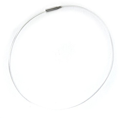 Halsreif transparent Kunststoff mit Dreh-Verschluss 44-45 cm