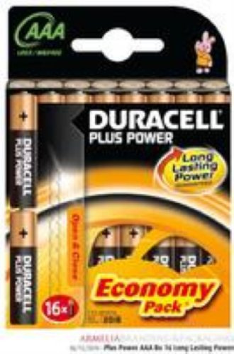 DURACELL AAA PLUS 16 PACK COPPER/BLACK