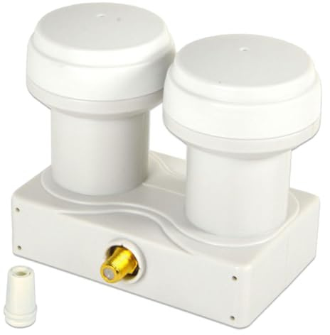 Premium X Monoblock Single LNB - für 1 Teilnehmer - 4K Full HD - mit Wetterschutz für Satellitenschüssel Astra 19,2° Hotbird 13° Digital TV Fernseher Receiver - Weiß