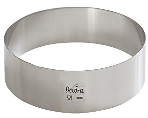 Decora 0063718 Cercle Acier Inoxydable Ø 18x4h cm, INOX, 18 x 4 cm