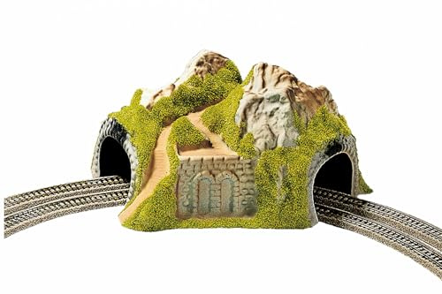 Noch Tunel böjd 2-vägs, grön, 23 x 22 cm (34730)