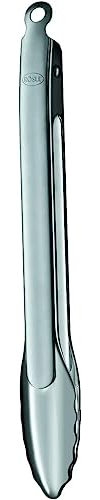 Rösle Gourmetzange, Hochwertige Küchenzange mit patentiertem Verschlusssystem zum Grillen, Kochen und Servieren, 30 cm, Edelstahl 18/10, Spülmaschinengeeignet, Silbern