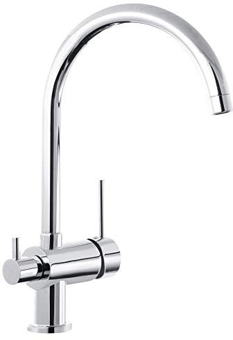 Küche Armatur mit Maschinenanschluss Geräteanschluss Küchenarmatur Einhebelmischer Wasserhahn küche armatur (Hochauslauf, Chrom)